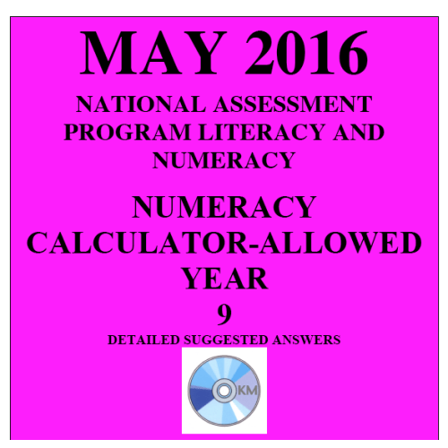 Year 9 May 2016 Numeracy Calculator Answers